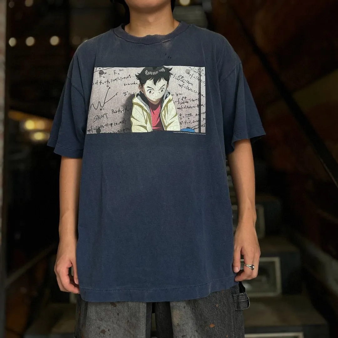 PLUTO x SAINT Mxxxxxx PLUTO SS TEE/Pluto co-branded retro tee Pluto distressed hole short sleeves Washed blue S-XL The washing and destruction process have reached the highest peak in the brand's history The real thing is quite acceptable This tee is derived from Osamu Tezuka's landmark masterpiece Customized original consistent main mark/wash mark Original consistent cylindrical OE yarn fabric